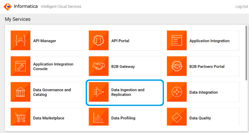  Informatica IICS Dashboard | Data Ingestion and Replication Interface